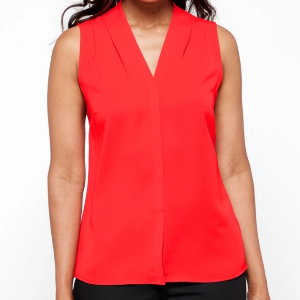 Nic + Zoe Red Easy Day to Night Blouse